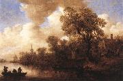 Jan van Goyen River Scene USA oil painting reproduction